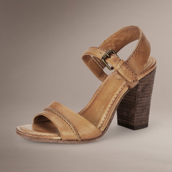 Frye Shoes - Frye Portia Leather Ankle Strap Sandal camel brown